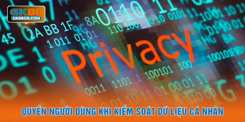 Quyền người dùng khi kiểm soát dữ liệu cá nhân