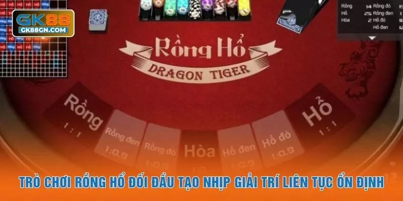 Trò chơi Rồng Hổ đối đầu tạo nhịp giải trí liên tục ổn định